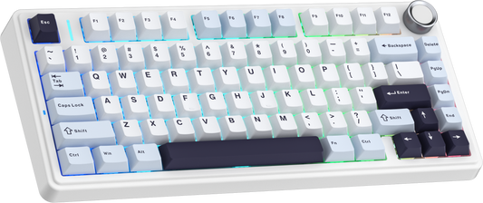 Aula F75 75% Mechanical Gaming Keyboard - Glacier Blue (Reaper Switch).