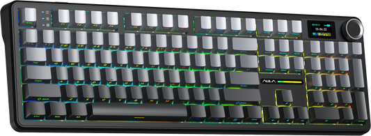 Aula F108 Pro 100% Mechanical Gaming Keyboard - Gradient Grey (Raindrop Switch).