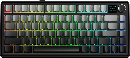 Aula F75 Max 75% Wireless Mechanical Keyboard with TFT Screen - Gradient Grey (Reaper Switch).