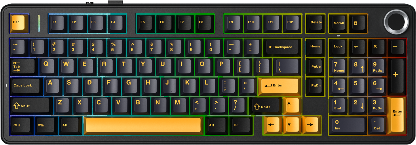 Aula F99 PRO 95% Mechanical Gaming Keyboard - Thunder Black (Star Vector Switch).