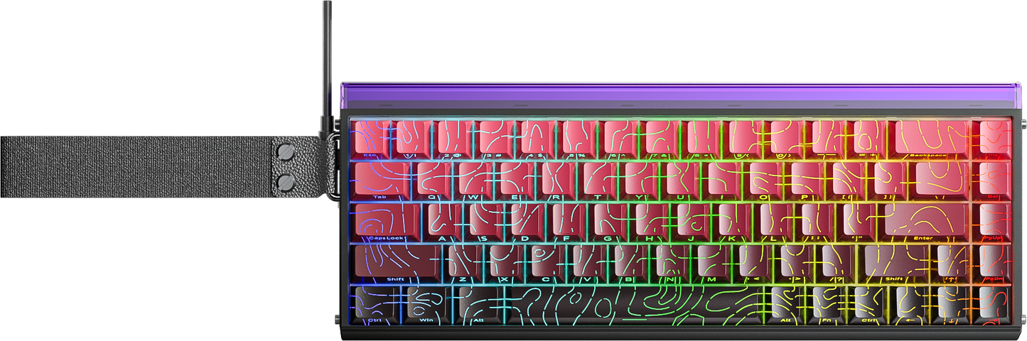 Aula Hero68 HE 60% Wired Magnetic Gaming Keyboard - Gradient Black Red (Neptune Switch).