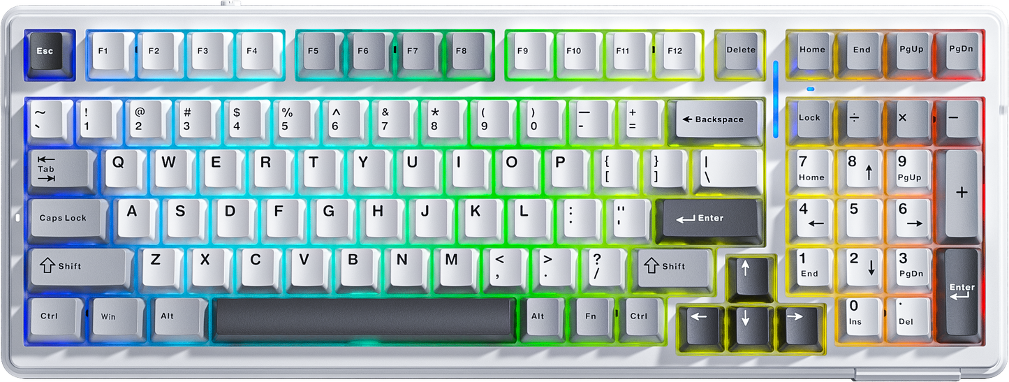 Aula F99 95% Mechanical Gaming Keyboard - Light Grey (Nimbus Switch V3).