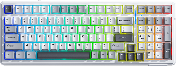 Aula F99 95% Mechanical Gaming Keyboard - Light Grey (Nimbus Switch V3).