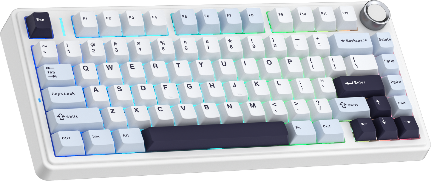 Aula F75 75% Mechanical Gaming Keyboard - Glacier Blue (Reaper Switch).
