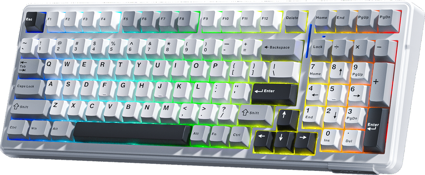 Aula F99 95% Mechanical Gaming Keyboard - Light Grey (Nimbus Switch V3).