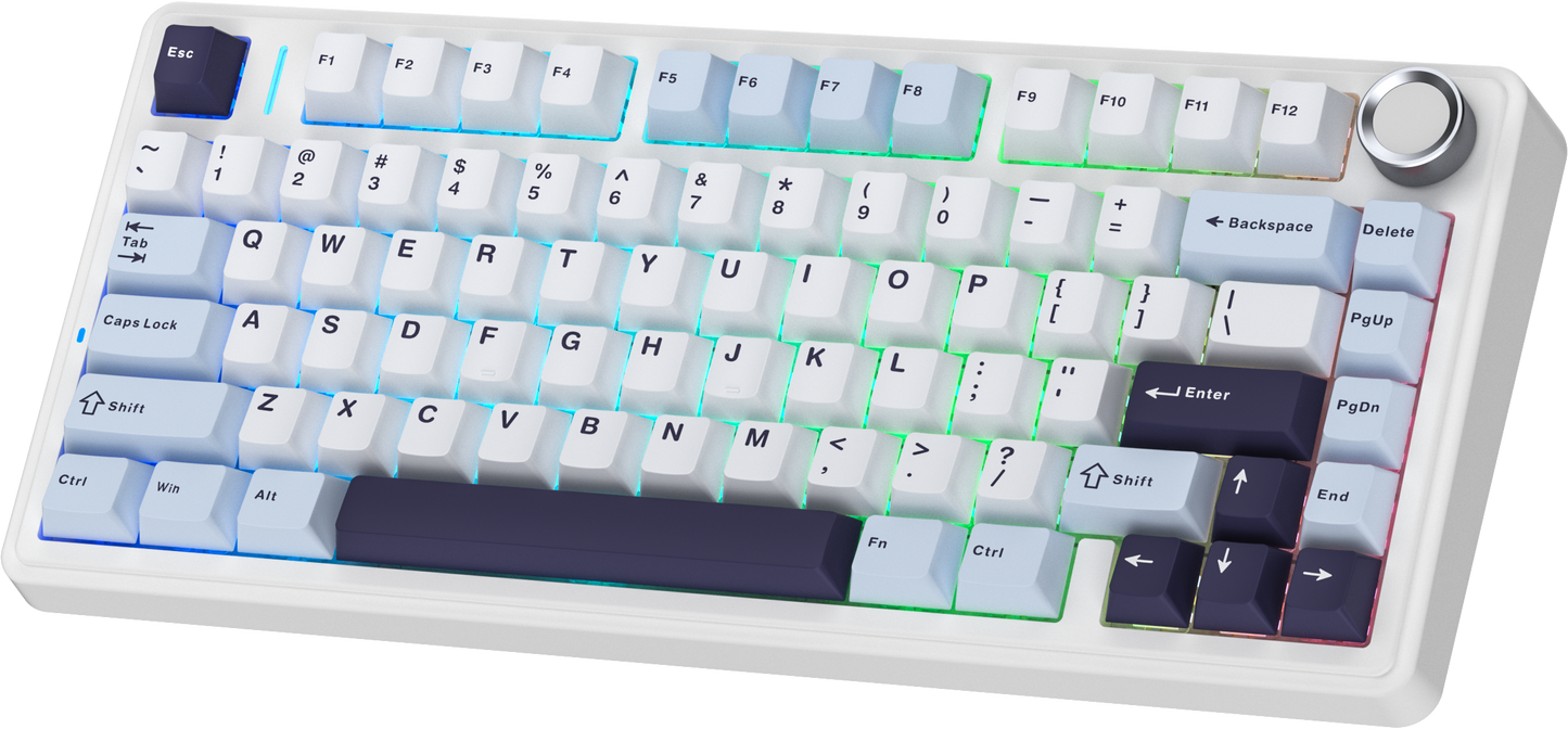 Aula F75 75% Mechanical Gaming Keyboard - Glacier Blue (Reaper Switch).