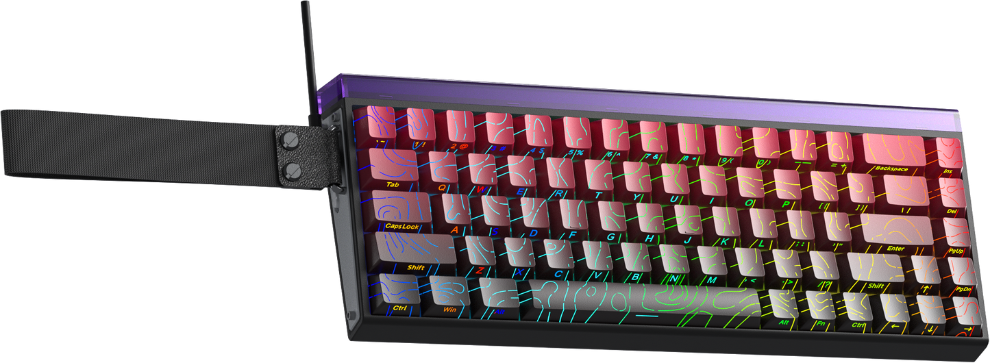 Aula Hero68 HE 60% Wired Magnetic Gaming Keyboard - Gradient Black Red (Neptune Switch).