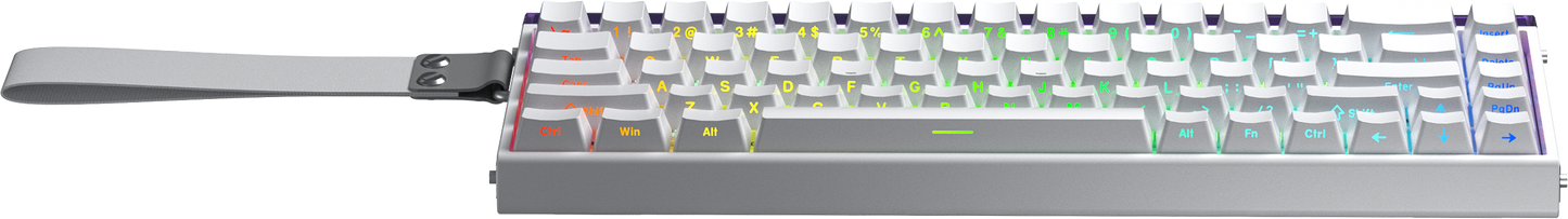 Aula Hero68 HE 60% Wired Magnetic Gaming Keyboard - White (Meteor Switch).