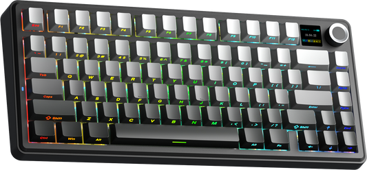 Aula F75 Max 75% Wireless Mechanical Keyboard with TFT Screen - Gradient Grey (Reaper Switch).