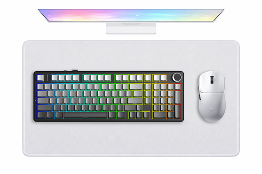 AULA F99 PRO 95% Mechanical Keyboard (Reaper Switch) – Gradient Grey + SC800 Wireless Mouse (White) – Performance Desk Bundle