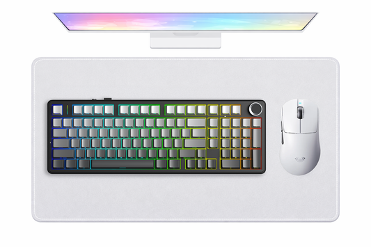 AULA F99 PRO 95% Mechanical Keyboard (Reaper Switch) – Gradient Grey + SC900 Pro Wireless Mouse (White) – Premium Performance Desk Bundle