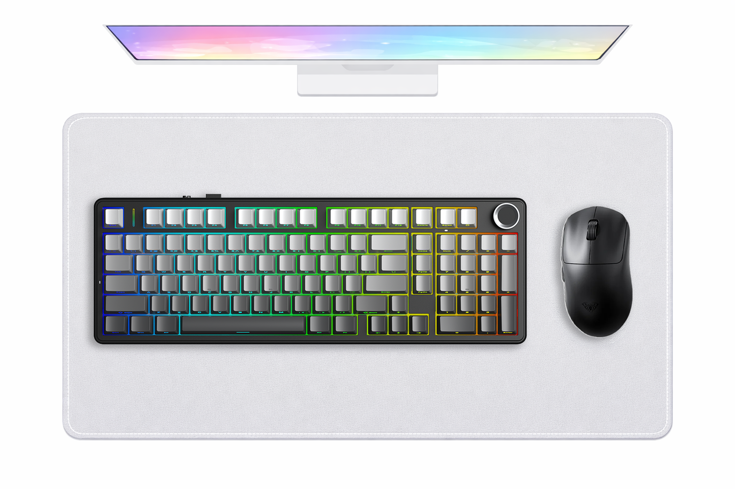 AULA F99 PRO 95% Mechanical Keyboard (Reaper Switch) – Gradient Grey + SC800 Wireless Mouse (Black) – Performance Desk Bundle