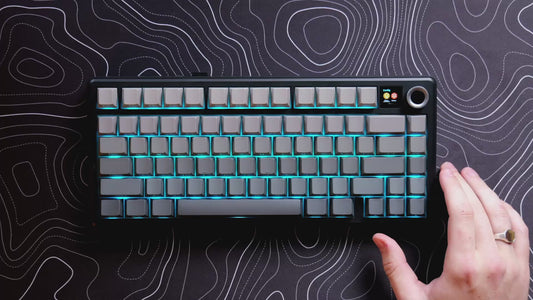 Aula F75 Max 75% Wireless Mechanical Keyboard with TFT Screen - Gradient Grey (Reaper Switch)